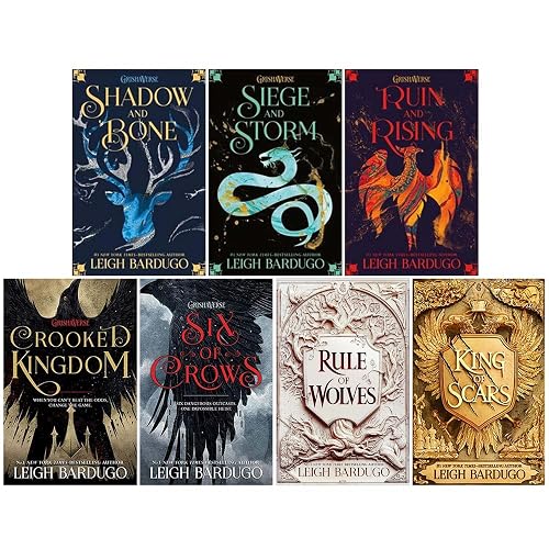 Leigh Bardugo Ensemble de collection de 7 livres (Six of Crows, Crooked Kingdom, Shadow and Bone, Siege and Storm, Ruin and Rising, King of Scars &amp; Rule of Wolves)