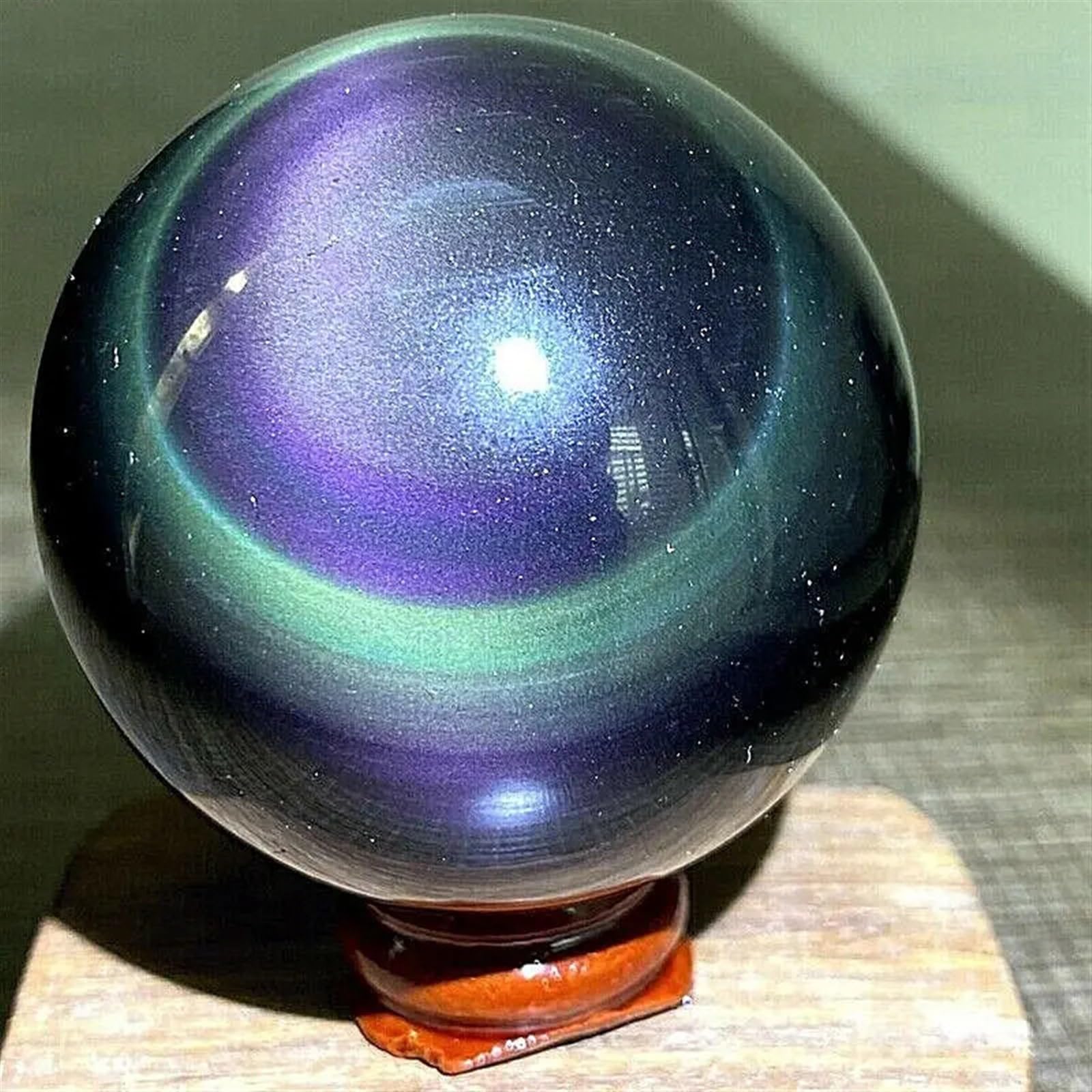ICXLPMC Color Obsidian Crystal Ball Quartz cat Eye Ornaments ICXLPMC