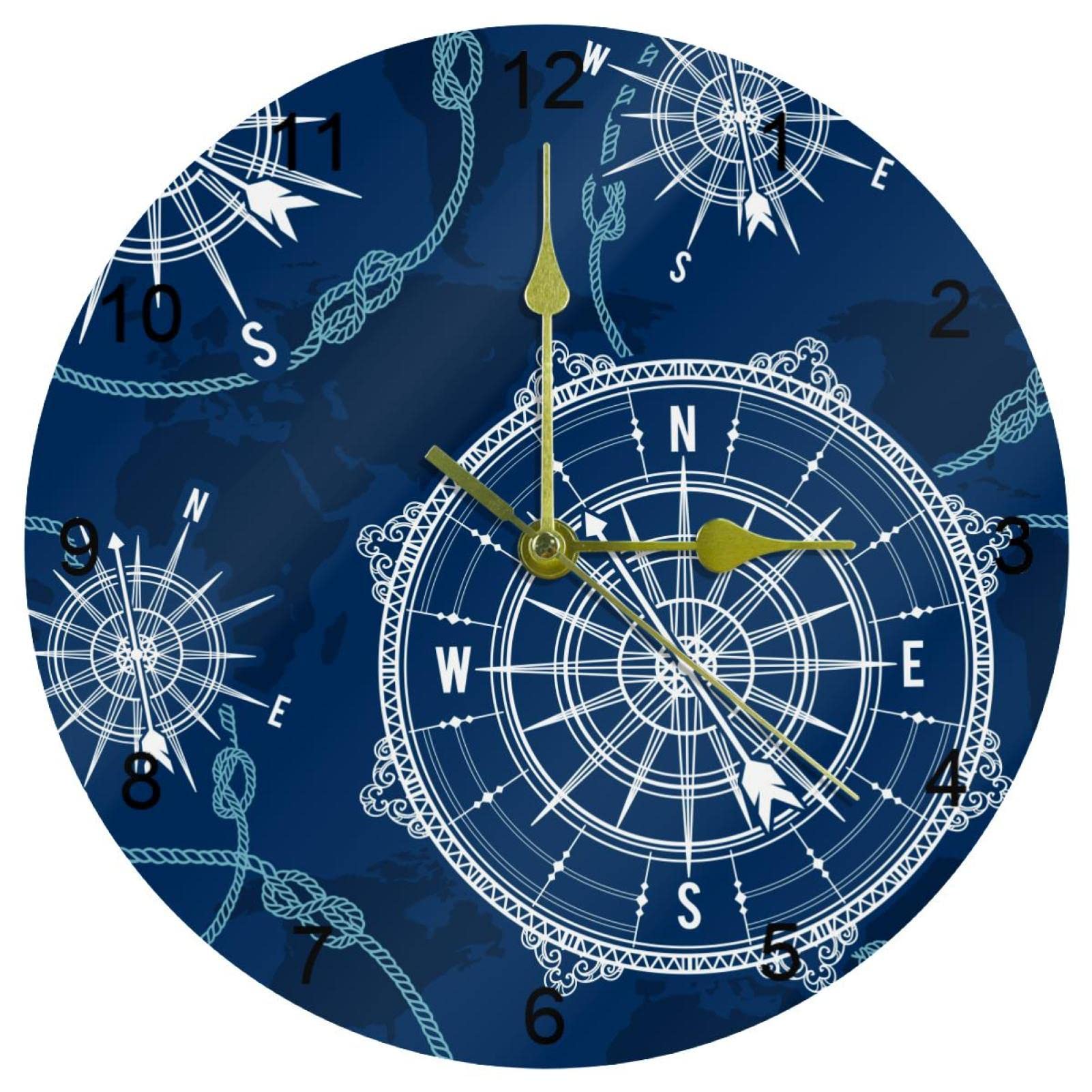 Horloge murale silencieuse à quartz de 25,4 cm pour un intérieur sans aucun tic-tac