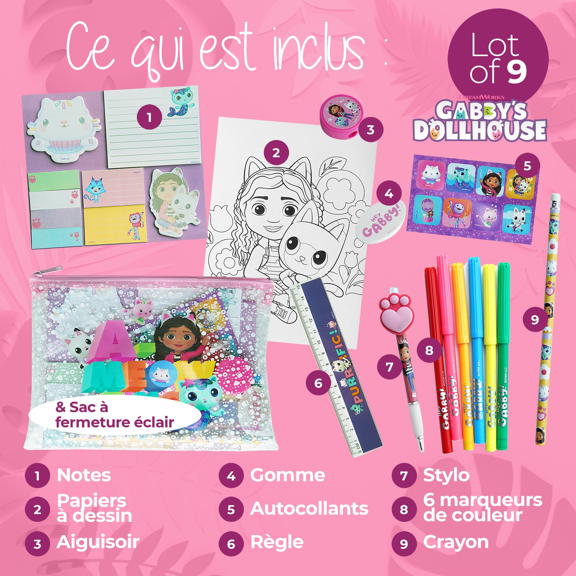 Gabby's Dollhouse - Gabby chat et la maison magique - Kit Accessoires Cheveux - Serre tete Oreille de chat Gabby's Dollhouse - Gabby chat et la maison magique - Kit Accessoires Cheveux - Serre tete Oreille de chat