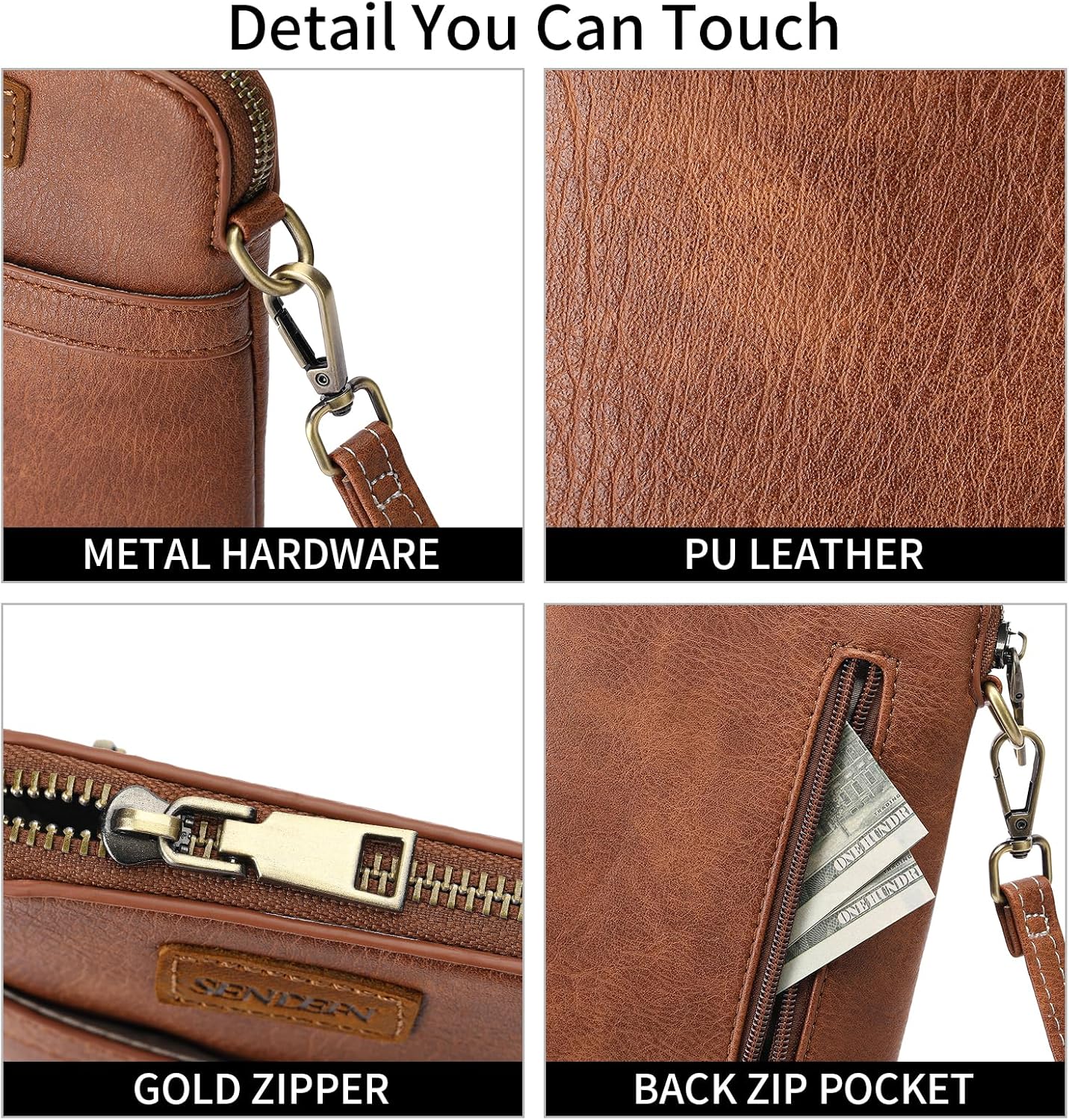 SENDEFN Cell Phone Purses for Women Small Crossbody Bag Shoulder Handbag with Adjustable Strap - Image 6