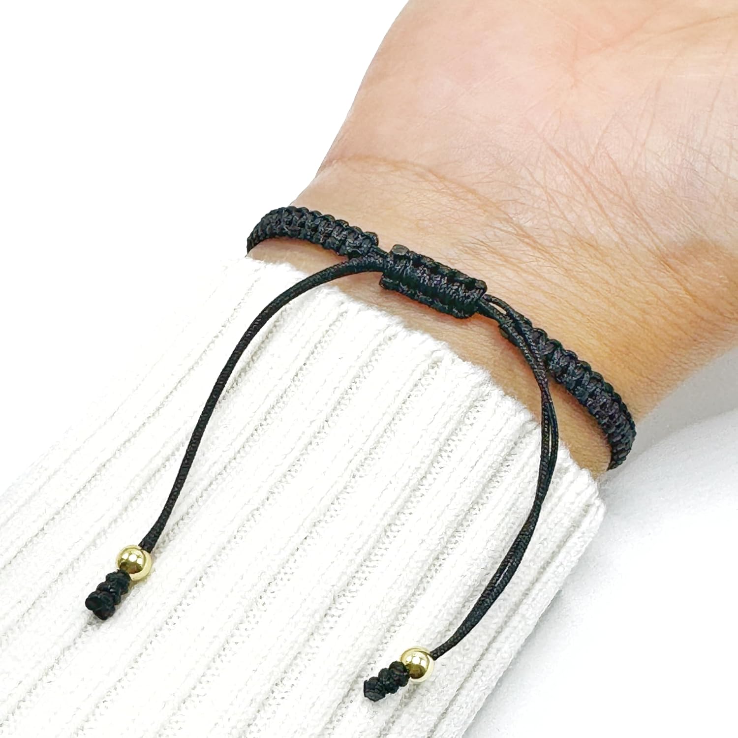 Handmade Lucky Protection Black String Bracelet Evil Eye Hamsa Hand Pendant - Image 7