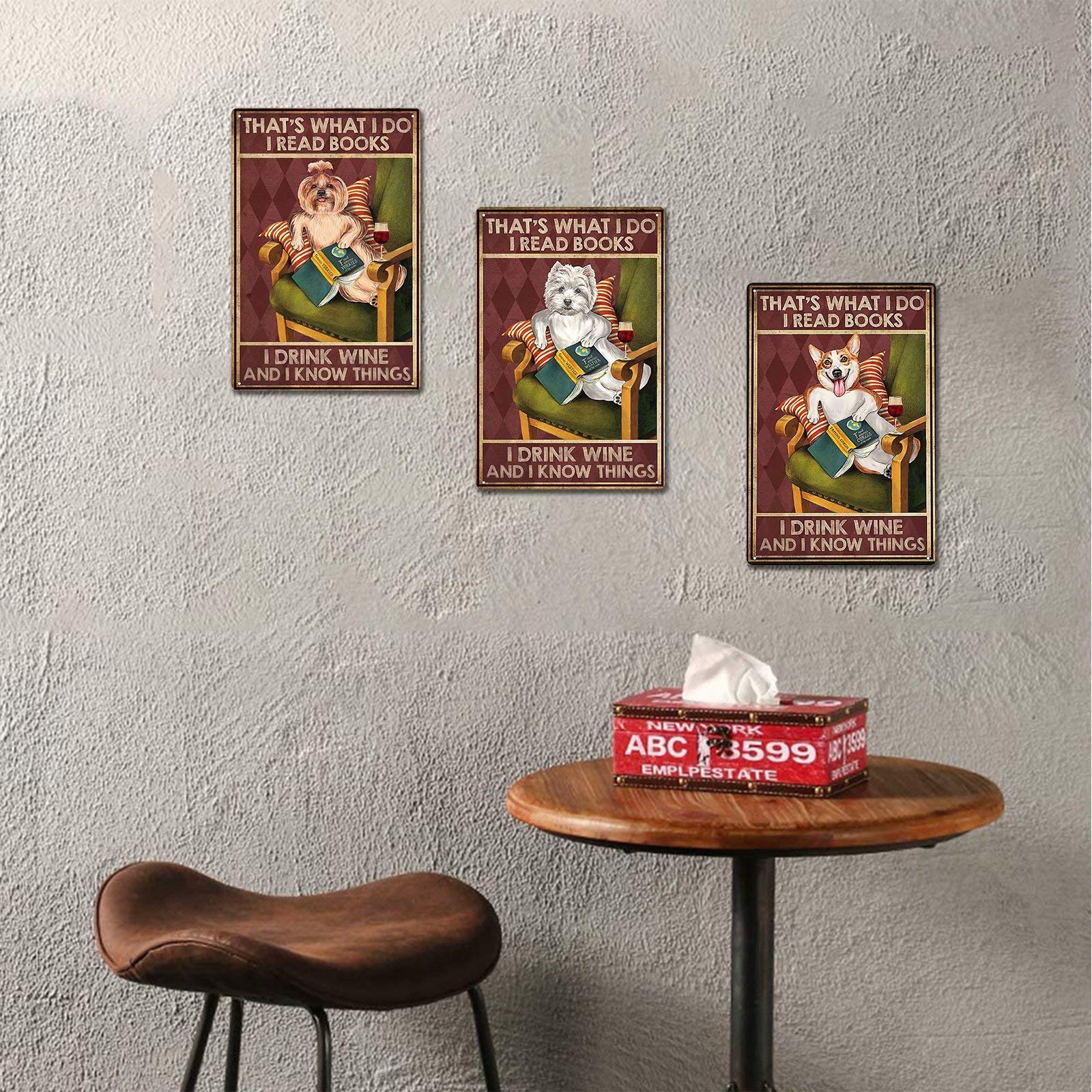 Targa in metallo per casa, bar, boxer, cane, cartello di avvertimento in latta, decorazione per la casa, per uomini, cartelli divertenti per garage per uomini (20 x 30 cm