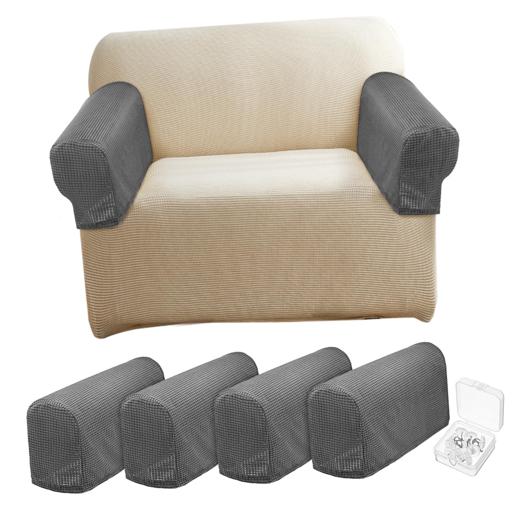 Couvre accoudoirs élastiques pour salon serein et fauteuil protégé des taches