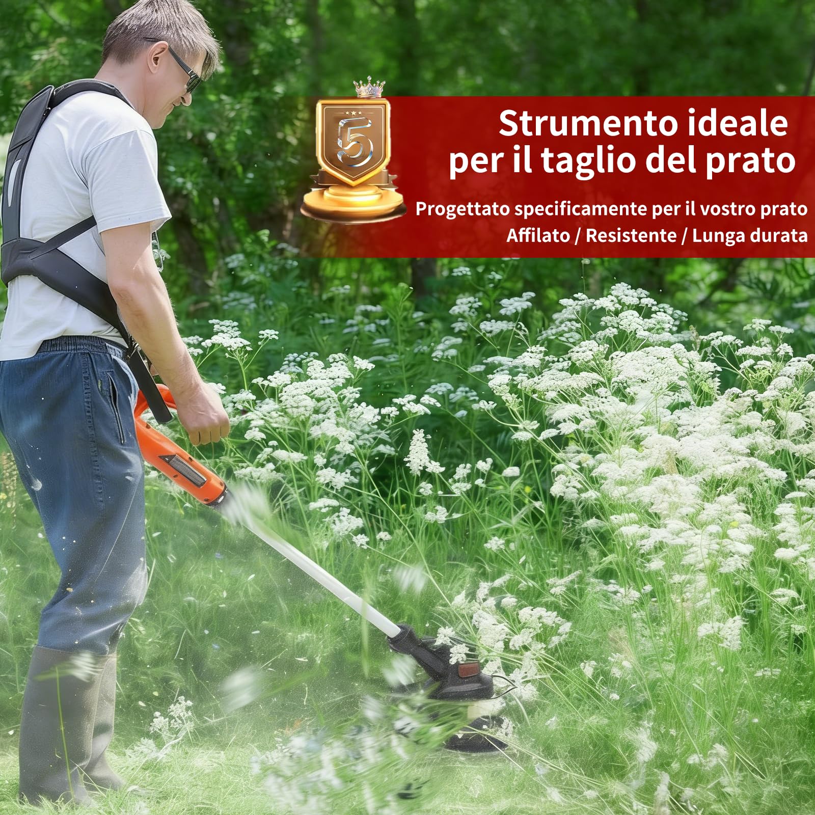 6 bobine di filo di ricambio compatibili con Einhell GE-CT 36/30 Li E, GE-CT 36/33 LI E, AGILLO 36/255 BL, AGILLO 18/200, GP-CT 36/35 Li BL per bobina di filo di ricambio Einhell