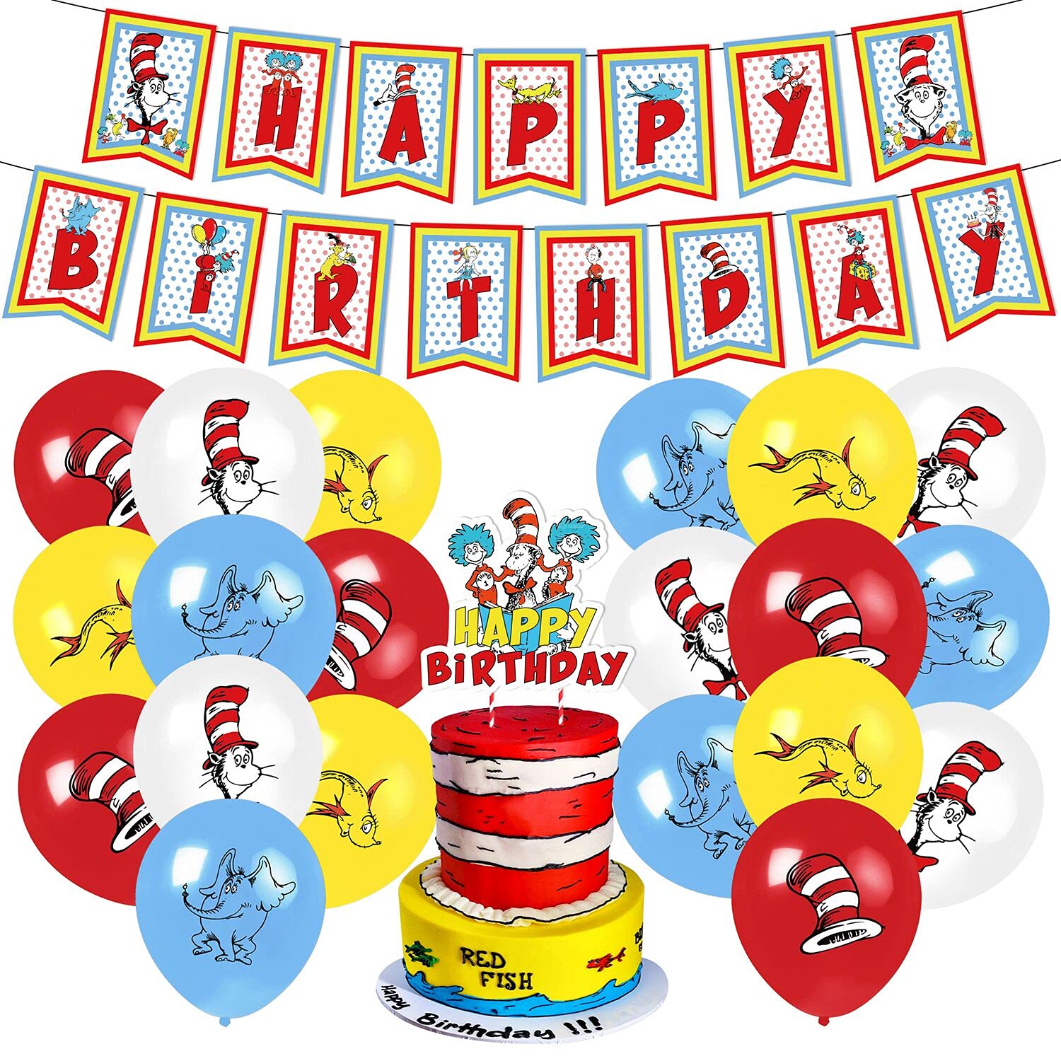 Buy Dr Seuss Birthday Party Supplies Thing 1 And Thing 2 Party