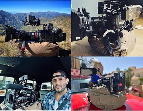 Miniatura 9 de OPENMOON Soporte para cámara Saddlebags Material resistente a salpicaduras Lona (marrón, L)