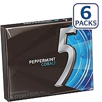 Vista 2 de 5 chicles sin azúcar, menta cobalto, 6 unidades (paquete de 1)