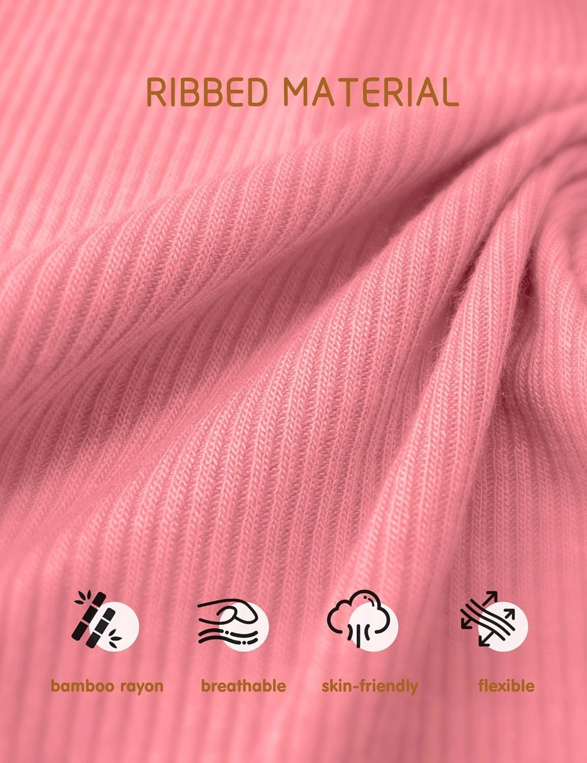 Jimonda Ribbed Rayon From Bamboo Baby Boys/Girls Sleepers, 2-Way Zipper Long Sleeve Footless Pajamas With Mittens Soft Pjs - Image 6