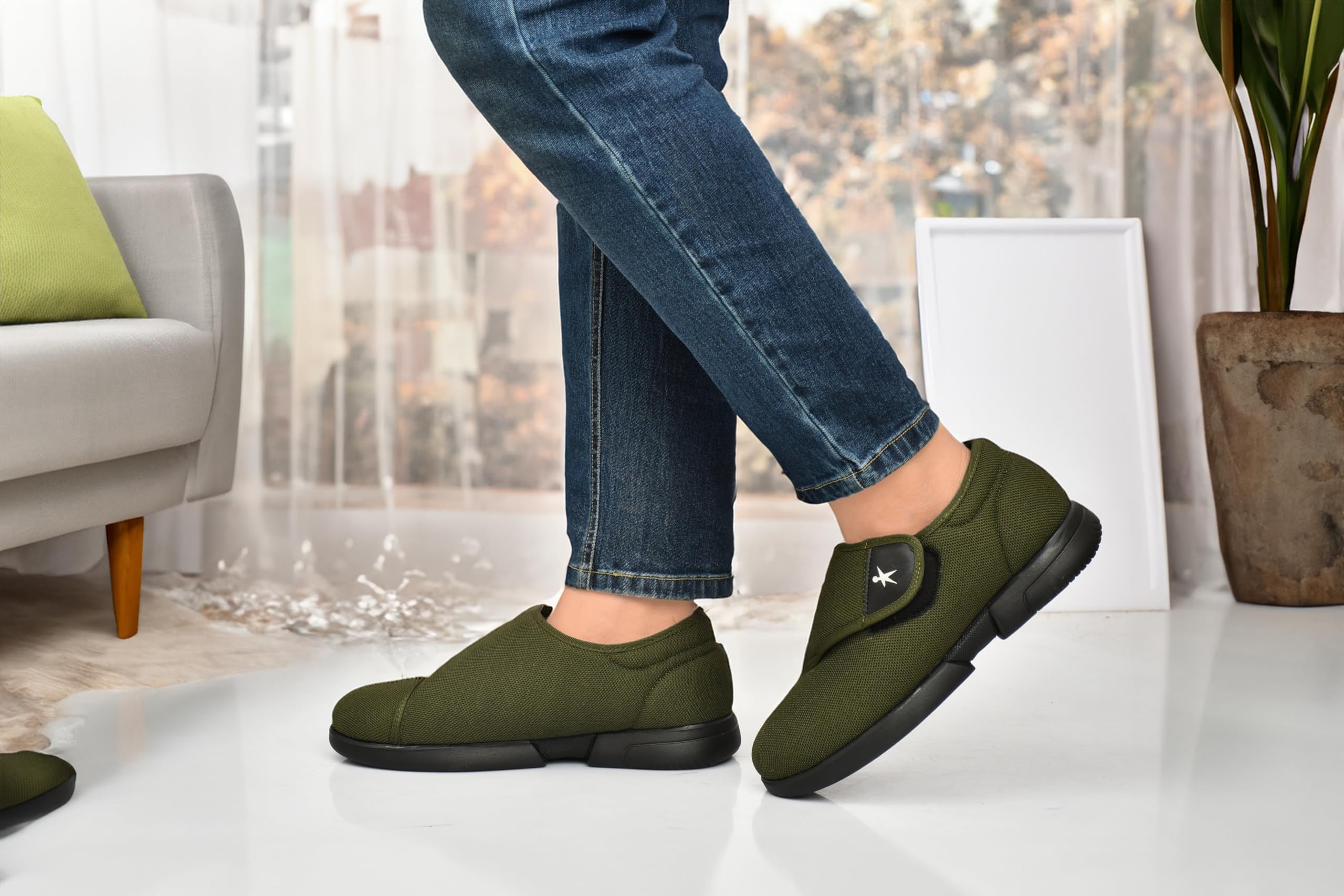 HEALTH FIT Zapatos deportivos ortopédicos y diabéticos, suela suave, transpirable, ultraligeros, para correr y caminar, para hombre 722