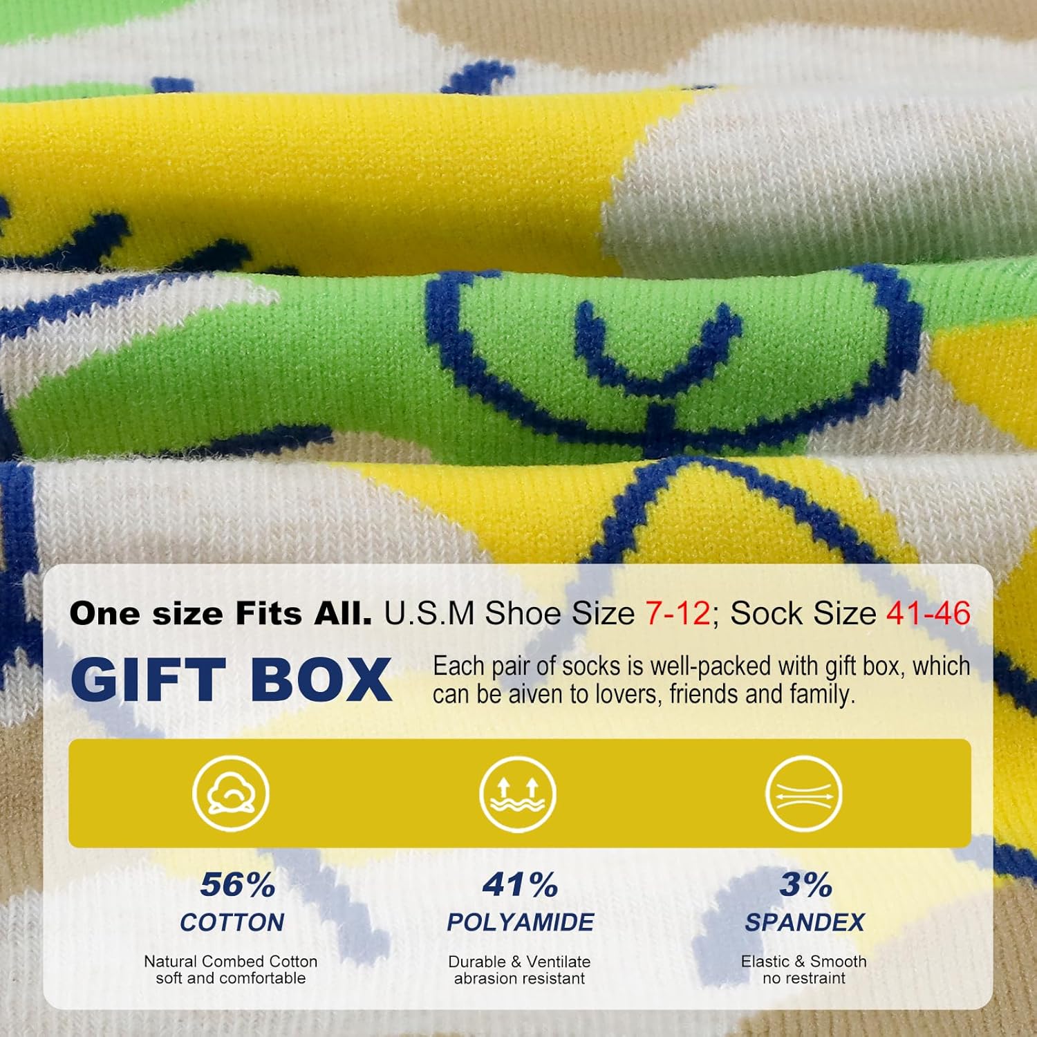 Men's Funny Novelty Crazy Crew Socks with Sayings - Image 3