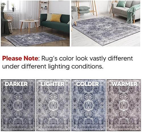 Miniatura 133 de Keen Home Design Alfombras de área - 9x12 sin desprendimiento, alfombras abstractas para cocina, sala de estar, dormitorio, comedor, entrada -