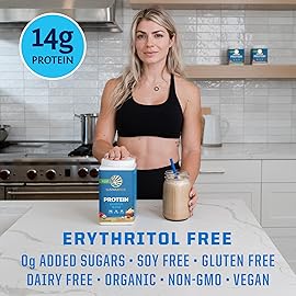 Organic Plant Based Protein Powder | Vegan Organic Protein Powder with BCAA Amino Acids & Hemp Seed Pea Blend | Non-GMO Soy Dairy Filler & Gluten Free (Chocolate Peanut Butter, 30 Servings)