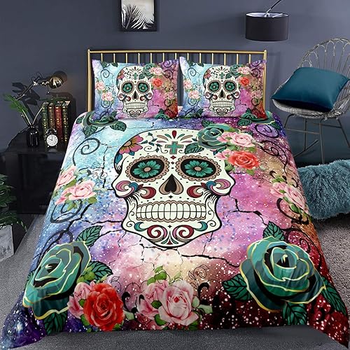 Vista 179 de Feelyou Juego de ropa de cama de coche de carreras para niños, juego de funda de edredón de deportes extremos para niños y niños, funda de edredón