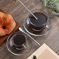 Vista 4 de Paquete de 8 cucharas de acero inoxidable para agitar y mezclar de 5.0 pulgadas, herramienta de barra reutilizable para café, té, bebidas heladas