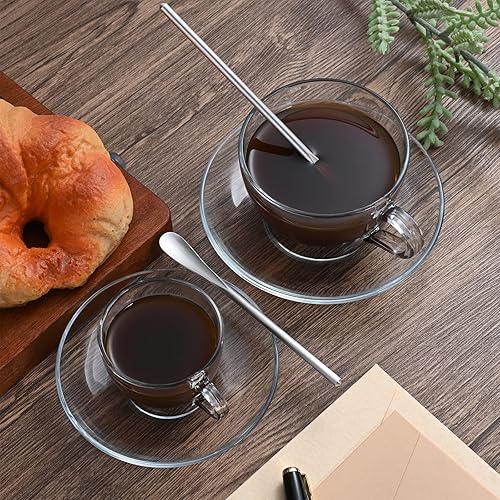 Miniatura 4 de 6 unidades de 6.2 pulgadas6.2 in de acero inoxidable plateado 304# cuchara agitador de café, agitador de cóctel redondo sólido mango largo, barra