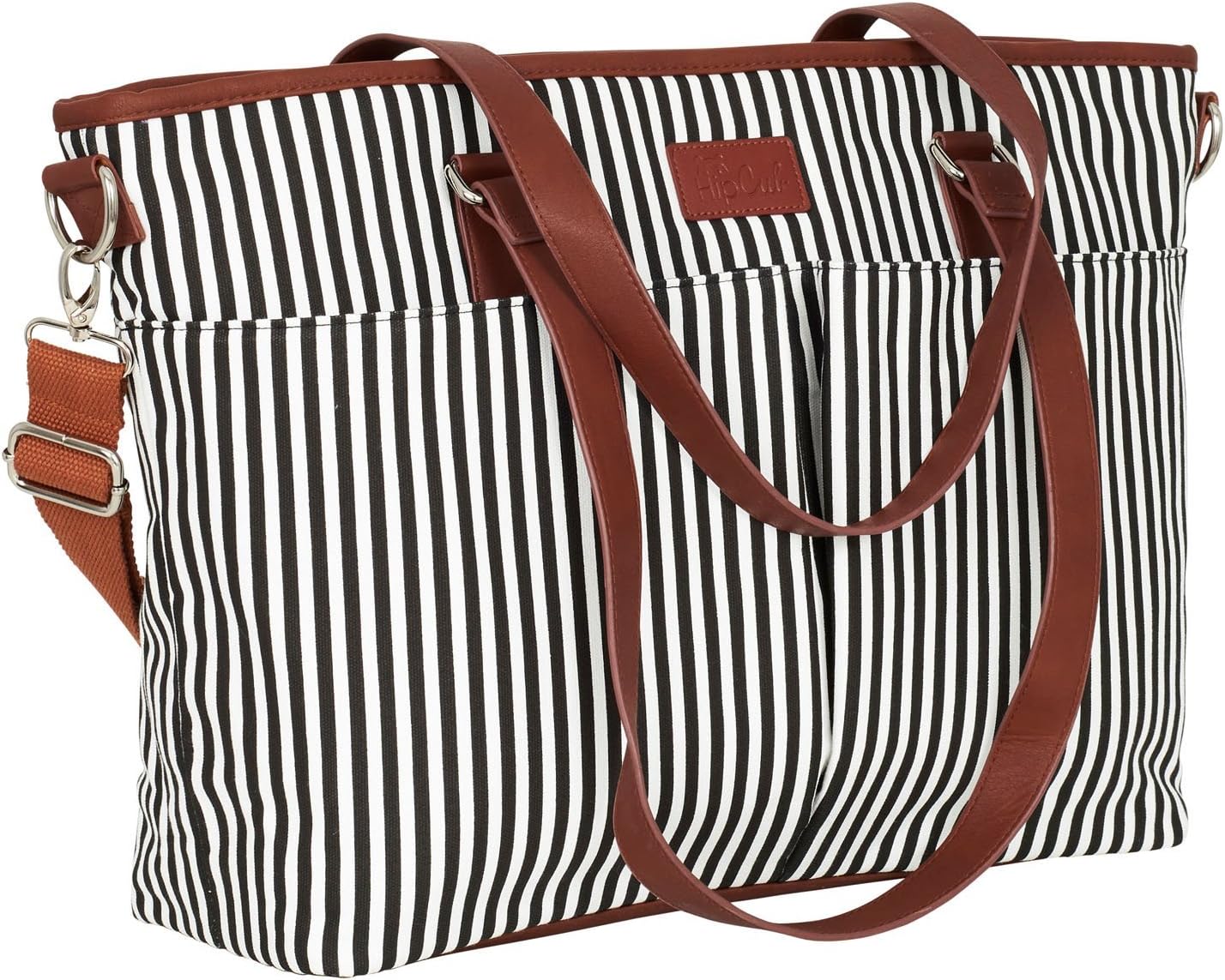 Diaper Bag by Hip Cub - Designer Messenger - W/Stylish Stripe Baby Changing Pad