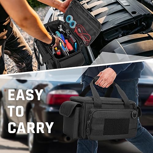 Miniatura 6 de Pequeña bolsa de herramientas con parte inferior acolchada gruesa y antifricción, organizador de almacenamiento de herramientas para hombres, bolsa