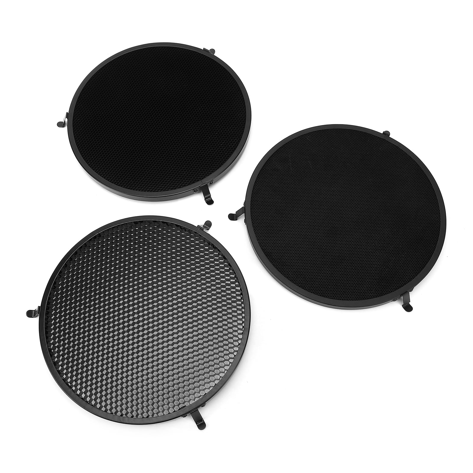 Fabater Rejilla de Fotografía, Paquete de 3 Modificadores de Luz de Control de Haz de 10° 30° 50°, Juego de Rejilla de Aluminio con Bolsa de Almacenamiento para Fotografía de Productos de Retrato con