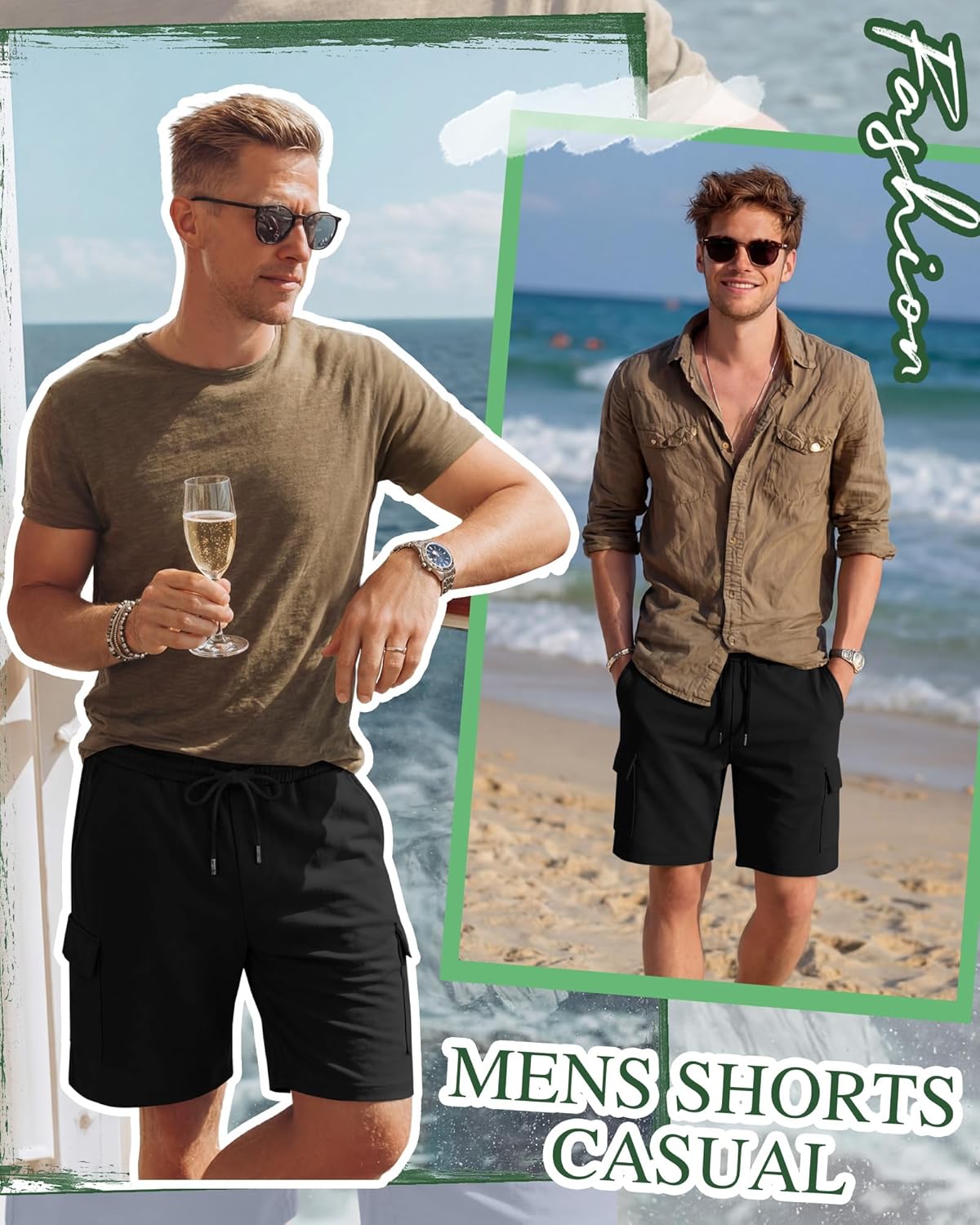 4 Pack Men's Cargo Shorts Bermuda Athletic Gym Baggy Drawstring Summer Casual Shorts Basketball with Pockets