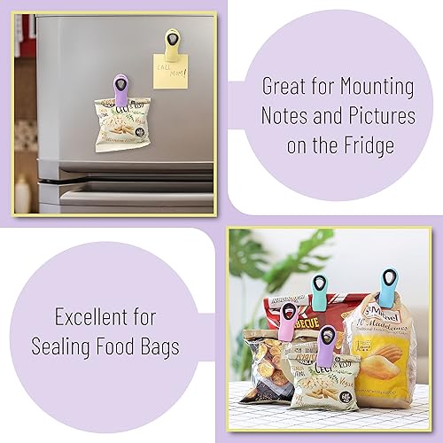 Vista 53 de Mr. Pen - Clips magnéticos para chips, paquete de 6, clips de chip gris, clips para bolsas, clips de alimentos, clips para bolsas para alimentos
