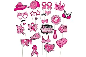 25-Piece Breast Cancer Awareness Photo Booth Props: A Touching Tribute