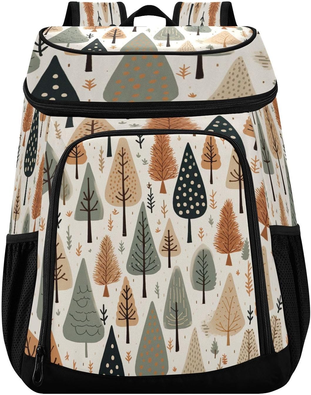 Christmas Cartoon Tree Cooler Backpack 36 Cans Leakproof Waterproof Backpack Cooler Bag Beach Accessories Travel Camping Fishing Backpack for Women Men