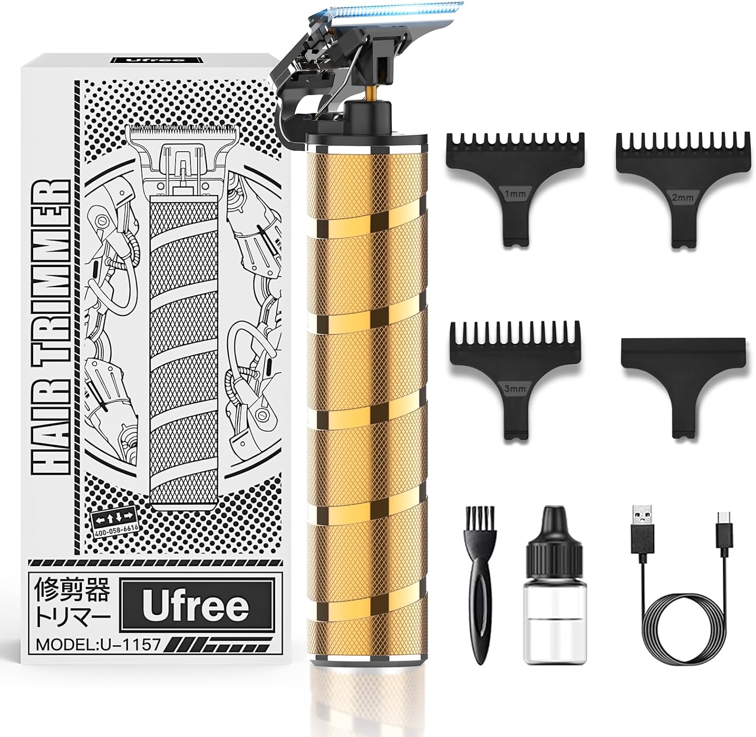 Ufree Hair Trimmer &amp; Beard Trimmer for Men Professional, Electric Razor Shavers for Men, T Blade Precision Edgers Liners, Barber Clippers for Hair Cutting Mustache Facial, Mens Gifts