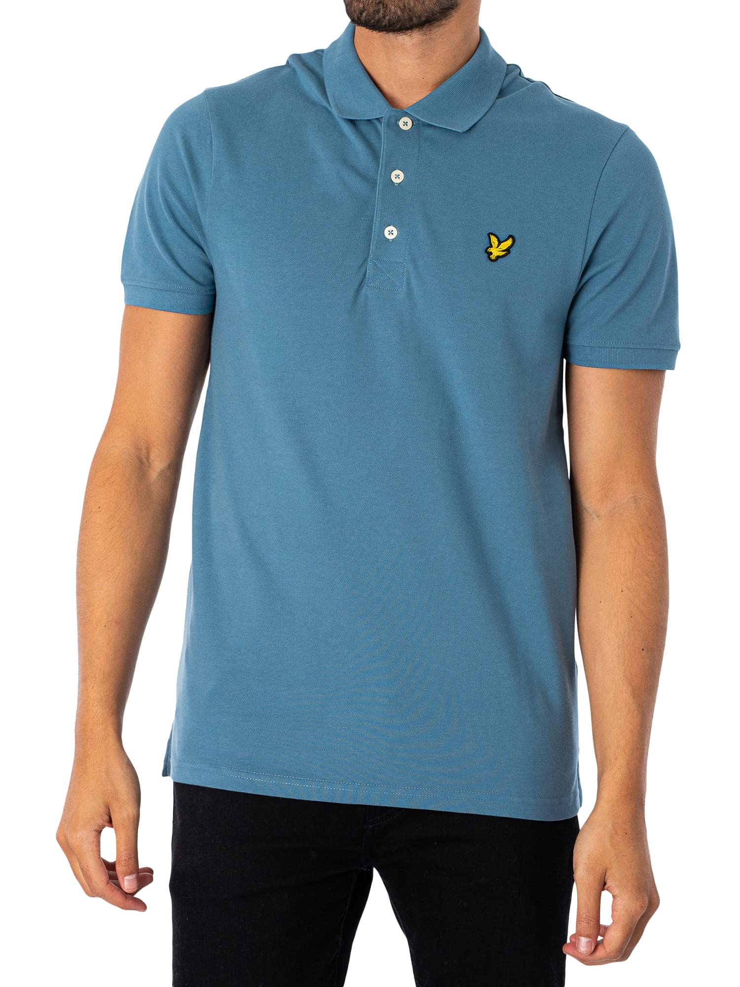 Lyle & Scott Mens Short Sleeve Polo Shirt Skip Blue S
