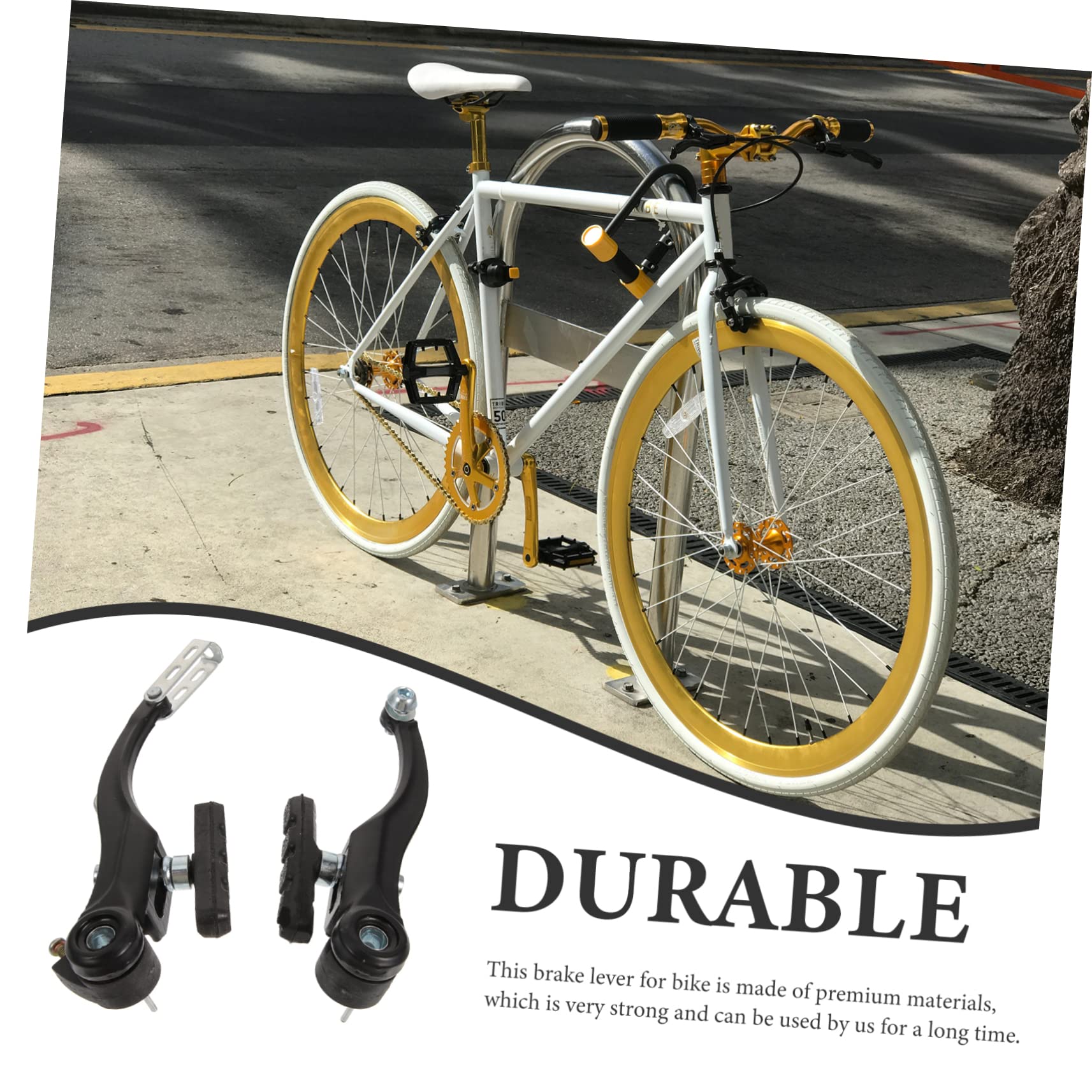 GRIRIW 1Pair Professional Bike Brake Calipers for Mountain Biking Lightweight Enhanced Stopping Power Weather Resistant Design Compatible with Various Bike Models