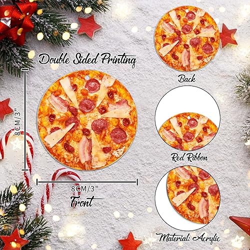 Miniatura 51 de Adorno de Navidad mexicano de tortilla de maíz acrílico adornos para decoraciones de Navidad, divertidos y deliciosos adornos de decoración de árbol