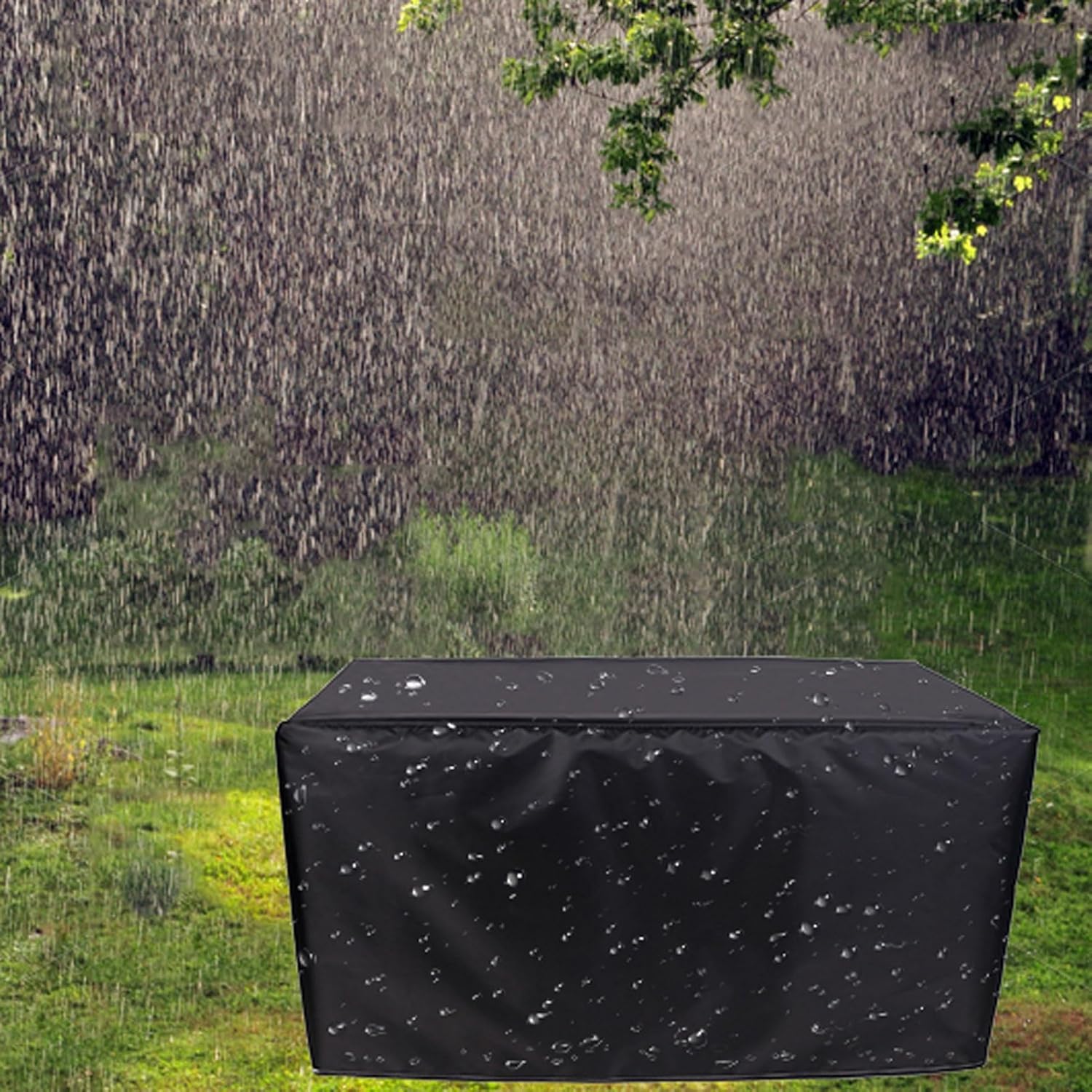 Dust Covers for Furniture Waterproof Heavy Duty 47" L x 37" D x 30"H, Large Water Resistant Outdoor Furniture Set Covers, 420D Garden Furniture Cover Waterproof, for Wicker Rattan Table Chair
