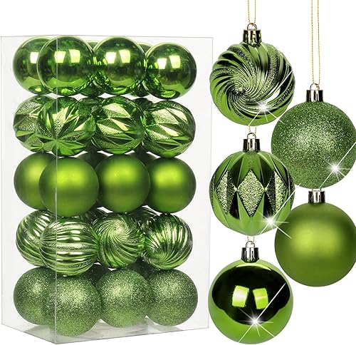 Paquete de 36 mini esferas de adorno navideñas inastillables de 1.57 pulgadas con lazo para colgar, para árbol, corona, decoración de fiesta