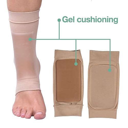Miniatura 9 de ZenToes Calcetines de protección ósea para el tobillo con almohadillas de gel para botas, patines, férulas, tirantes - 1 par