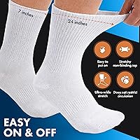Vista 4 de Debra Weitzner Diabetic Socks For Men and Women Loose Fit Non-Binding Cotton Crew Socks 6 Pairs