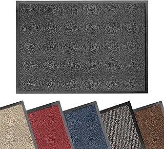 KARAT Schmutzfangmatte 80 x 120 cm - Sky Fussmatte - Türmatte für innen & außen - Sauberlaufmatte Fußabtreter Flur Eingang Eingangsbereich (Anthrazit)