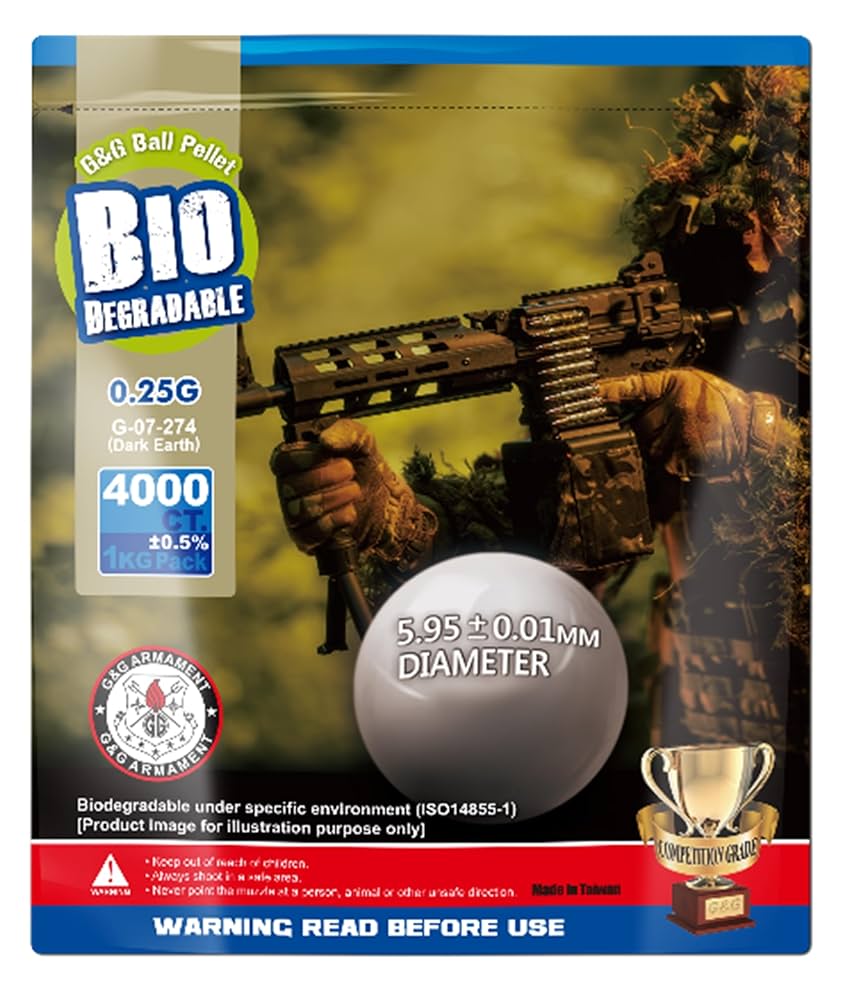 Amazon | G&G ARMAMENT バイオBB弾 0.25g (Dark Earth) 1KG