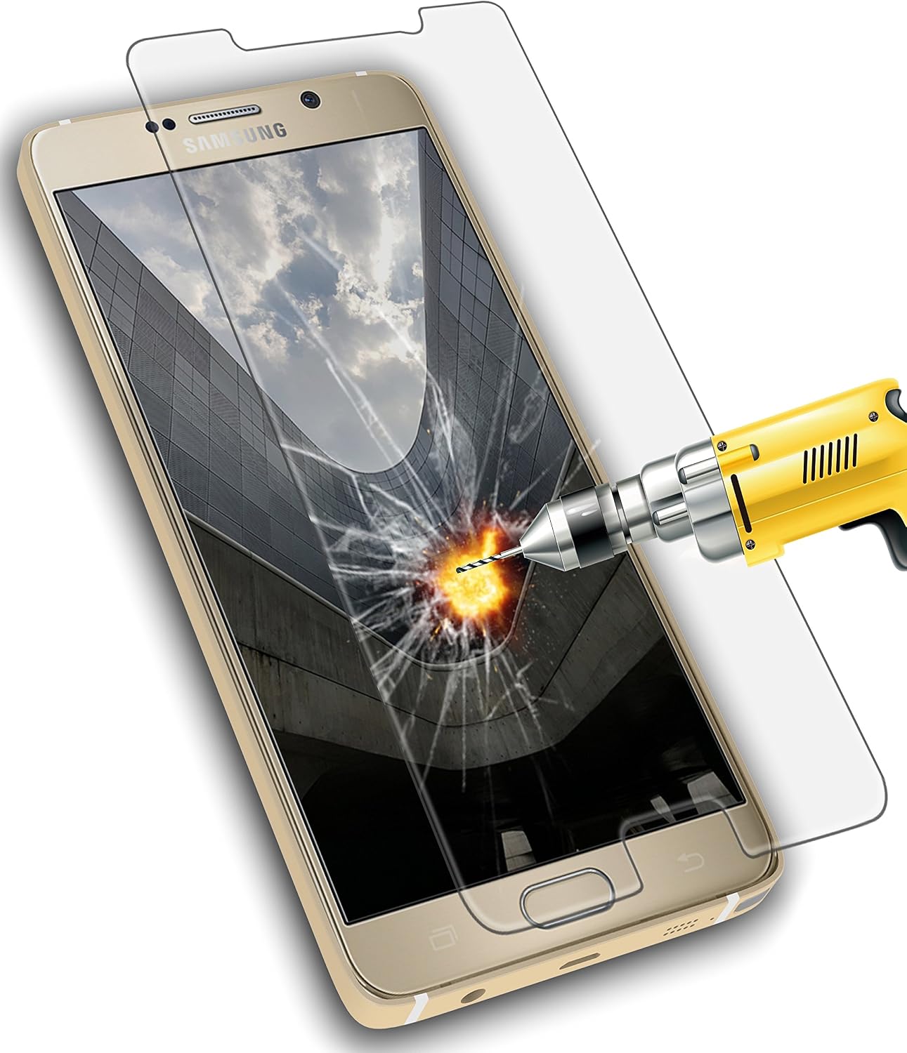 Note 5 Screen Protector Glass, Style4U Galaxy Note 5 Tempered Glass Screen Protector Film for Samsung Galaxy Note 5