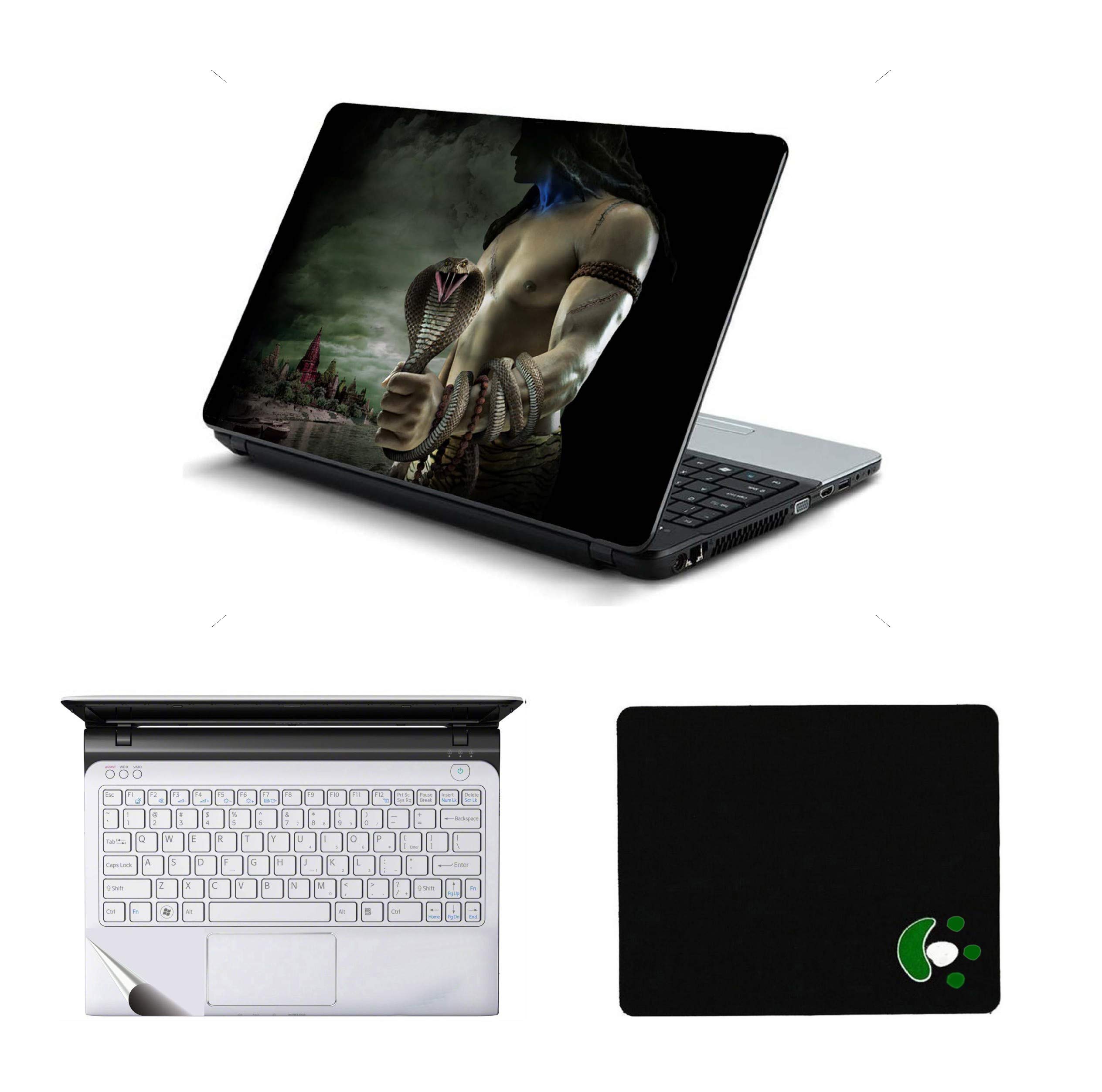 StickerKing 3in1 Laptop Accessories Combo 15.6 Inch Angry Shiva Laptop Skins Stickers, Mouse Pad and Palmrest Skin for HP-DELL-Lenovo-Asus-Acer Laptops || Notebooks (B08NPJ61L8) Amazon Price History, Amazon Price Tracker