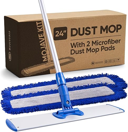 Miniatura 9 de Sistema de mojave de microfibra Mojave de 18 pulgadas con 2 almohadillas para el polvo, limpia rápidamente madera dura, laminado, azulejos, piedra