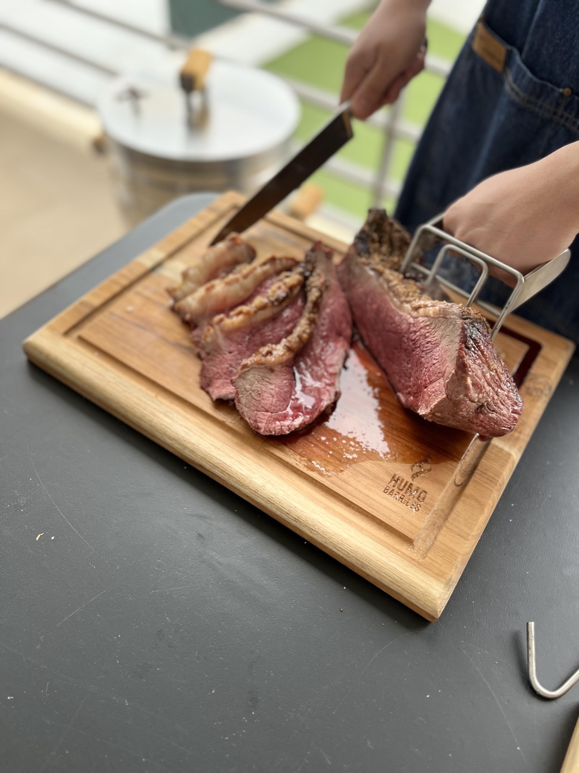 Barile Barbecue medio 28 libbre Acciaio inossidabile 304 430 Griglia Apribile Termometro