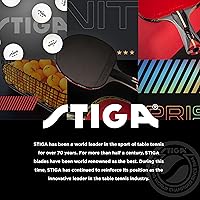 Vista 6 de STIGA Ping Pong Paddles - 2mm Tournament-Approved Sponge - Flared Handle for Enhanced Control - Competitive Table Tennis Racket for Family Fun