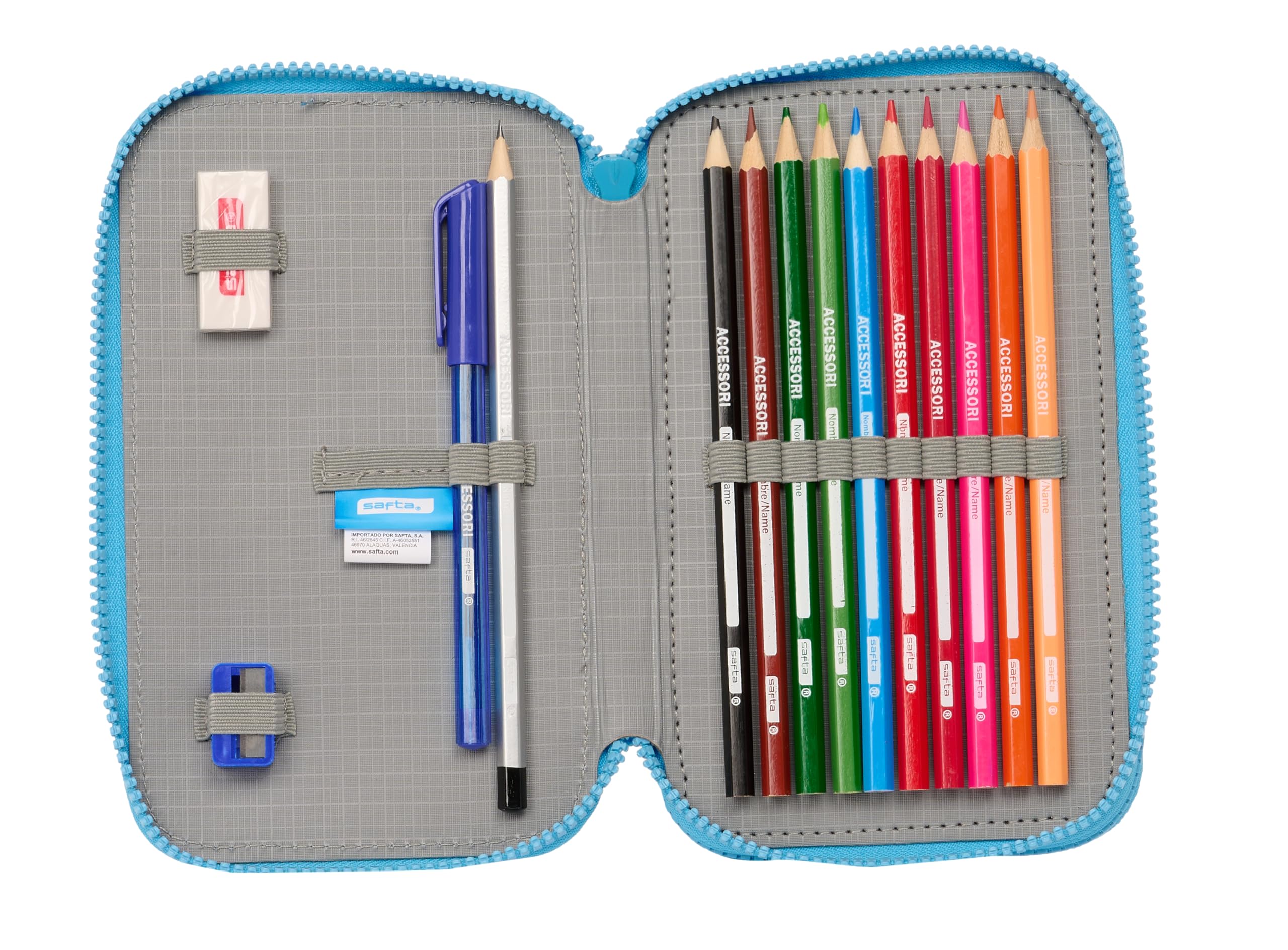 Safta ALGO DE JAIME, Children's School Pencil Case, Pencil Case with Colours, with 28 Tools Included - Image 4
