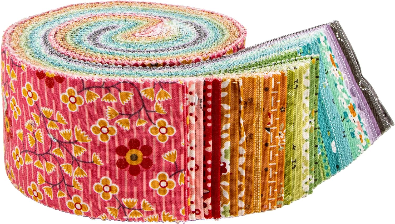 Lori Holt Gentler Times Rolie Polie 40 2.5-inch Strips Jelly Roll Riley Blake Designs RP-16470-40