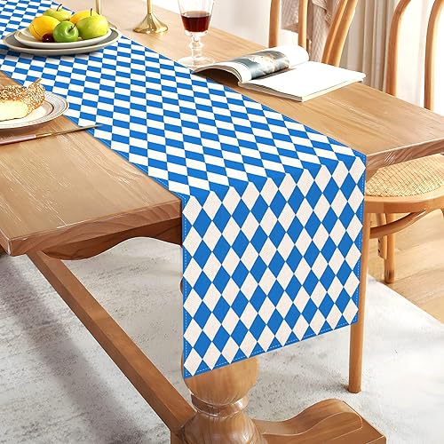 Miniatura 2 de Sunwer Camino de mesa Oktoberfest para festivales de cerveza alemana bávara, fiesta, para interiores y exteriores, decoración para el hogar, cocina,