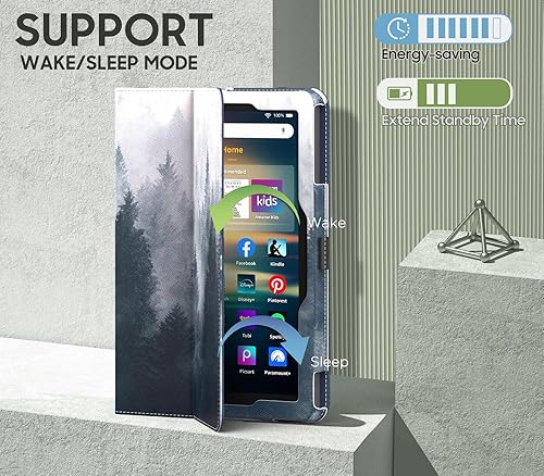 Miniatura 5 de MoKo Funda para tablet H D de 8 pulgadas (12 generación10 generación, versión 20222020), funda plegable delgada con función de encendido y apagado