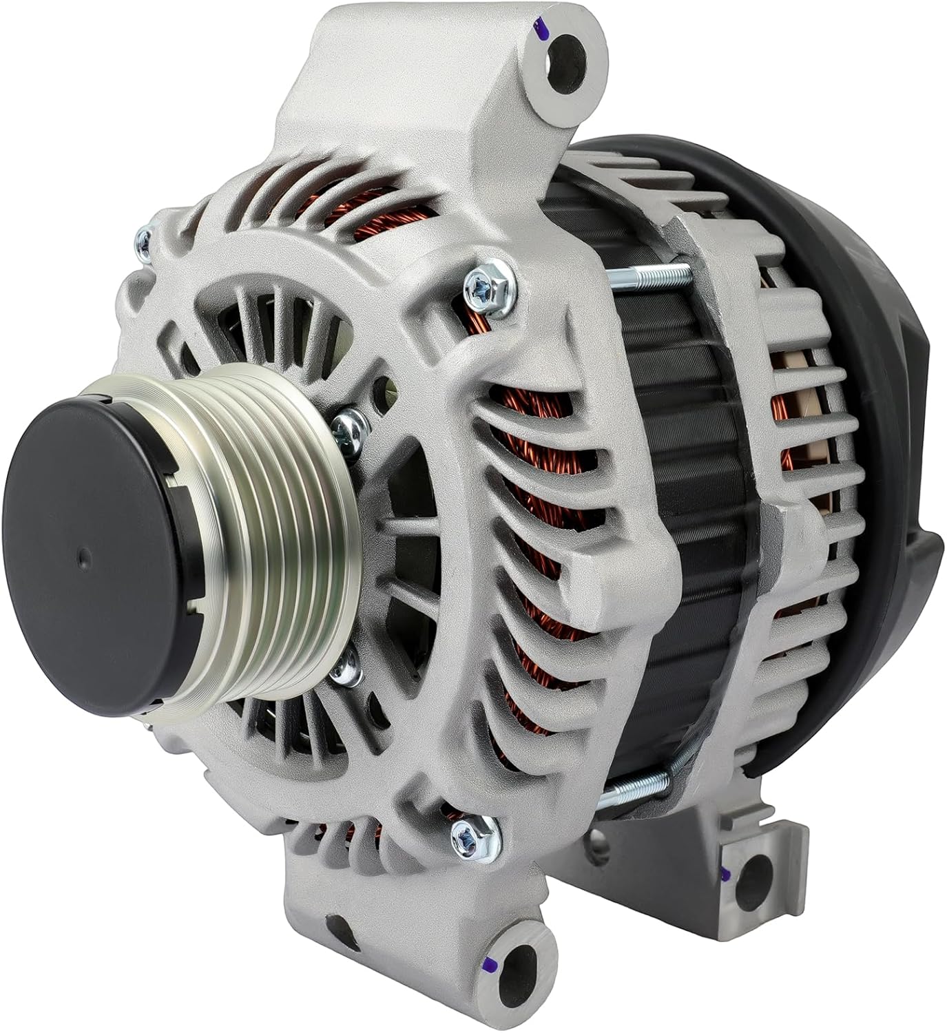 SCITOO New Alternator Fits for Mazda for 3 2.3L 2007-2013,for Mazda for 6 2.3L 2006 2007 12V 110Amp CW 6-Groove Pulley High Output Alternator 11169 A3TJ1181