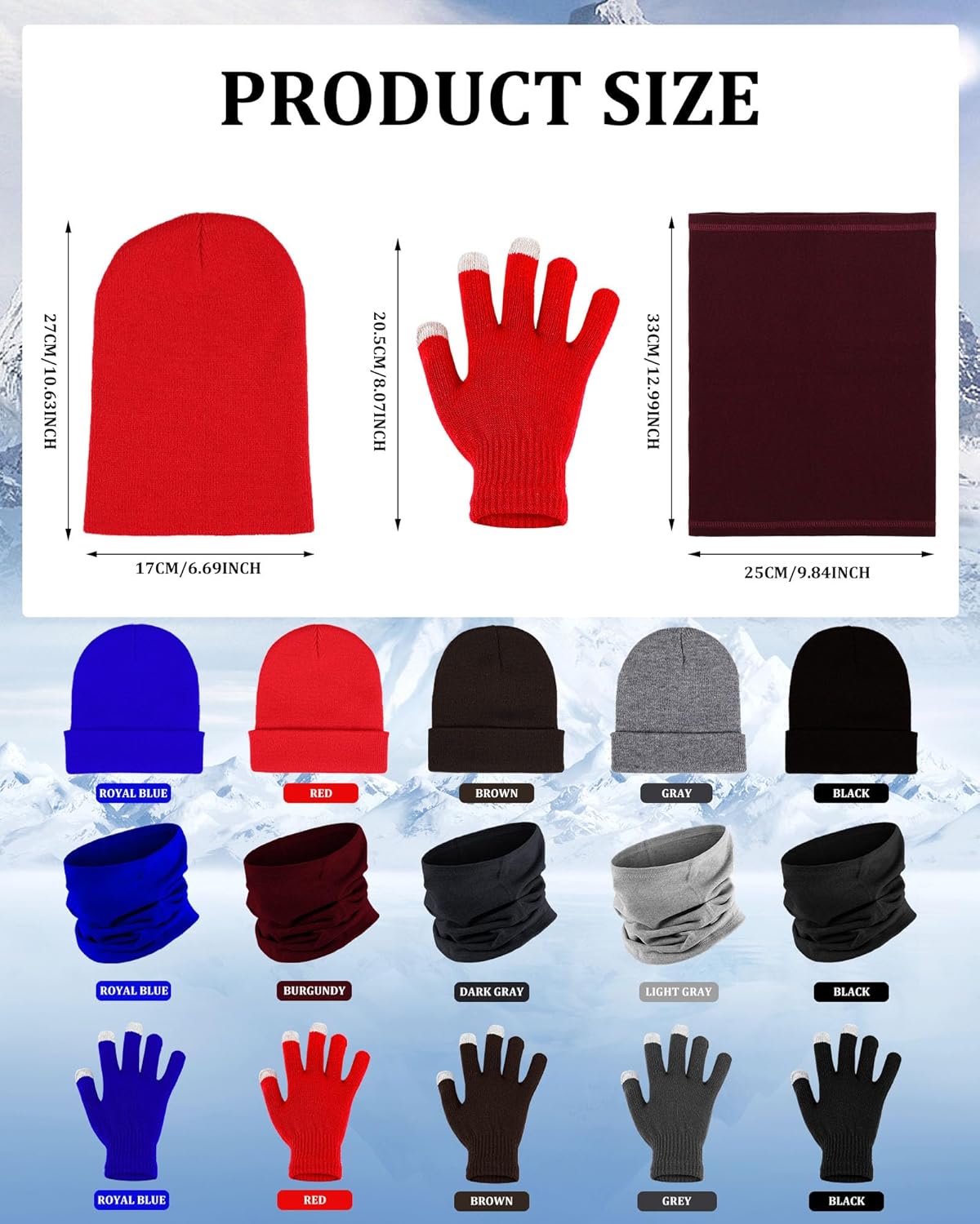 Sureio 150 Pcs Homeless Care Package Supplies Bulk Winter Hats Gloves Neck Warmers for Men Donation Charity Care Gift - Image 2