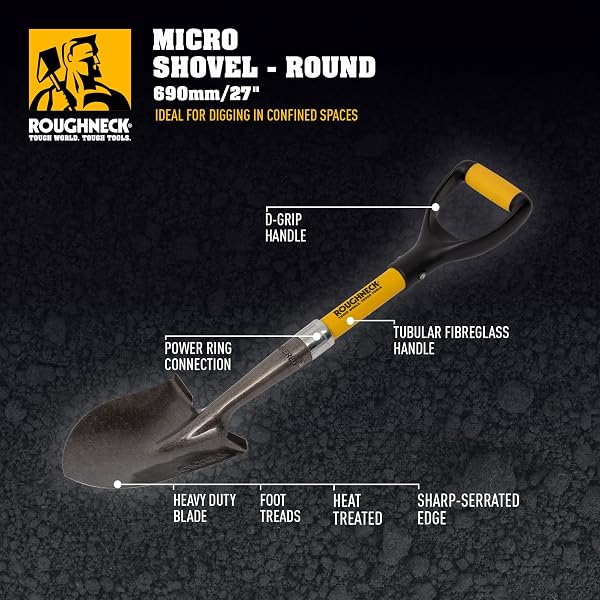 Roughneck Micro Pelle Ronde 68004 avec Manche 68,6 cm - 3
