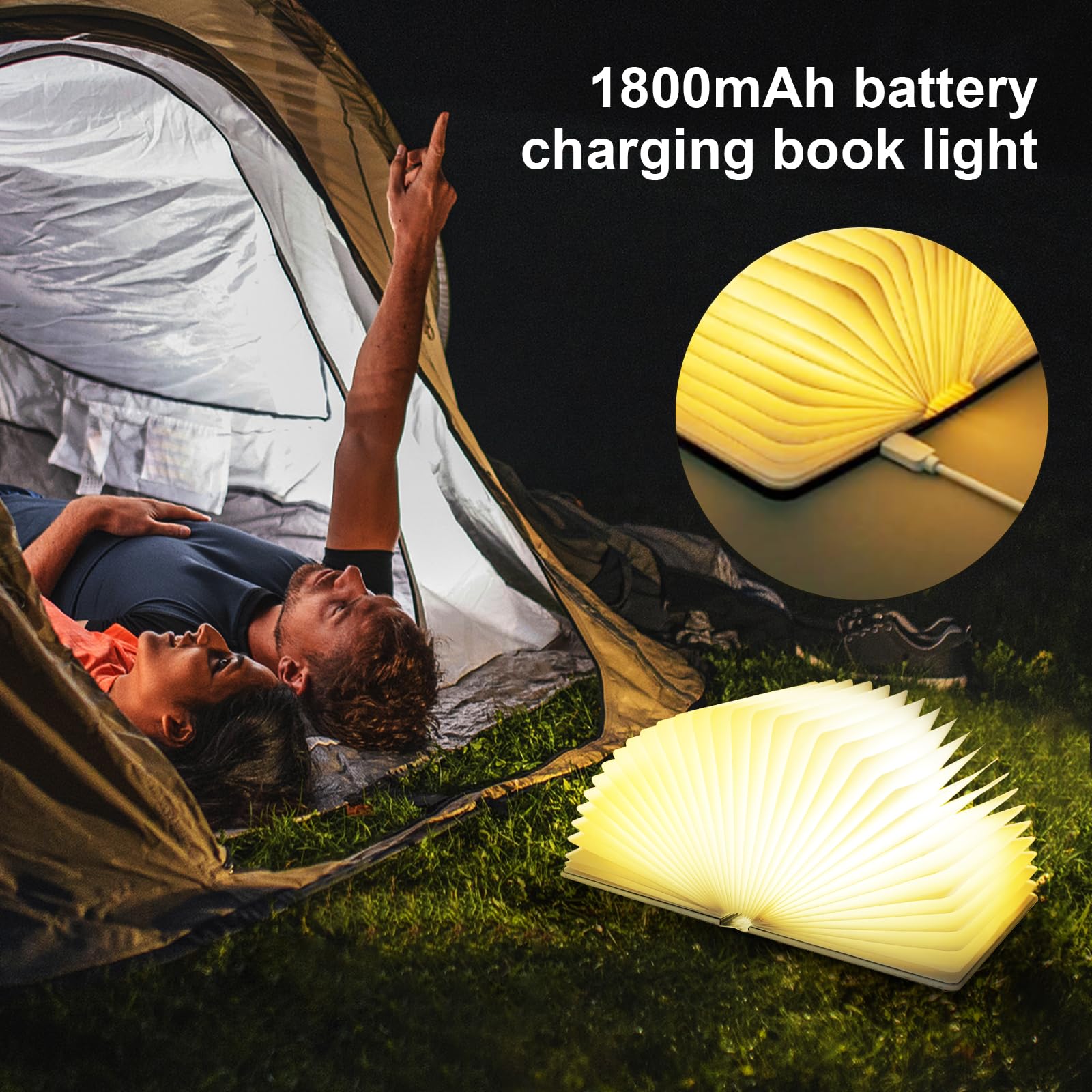 QXMGCBOK Luz LED en relieve para libros, regalos para amantes de los libros | Lámpara de libro, color bronce, luces de lectura para libros en la cama
